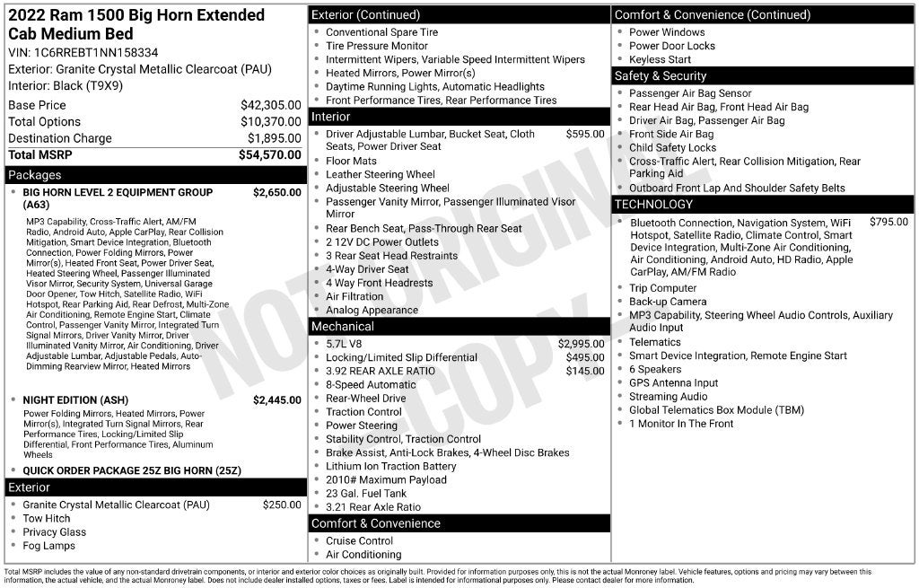 2022 RAM 1500 Big Horn/Lone Star