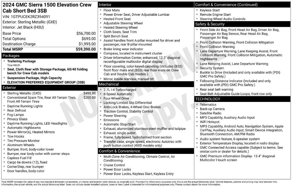 2024 GMC Sierra 1500 Elevation
