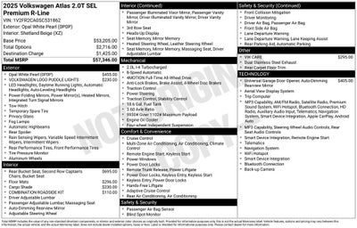 2025 Volkswagen Atlas 2.0T SEL Premium R-Line