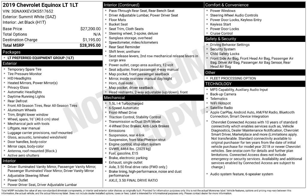 2019 Chevrolet Equinox LT
