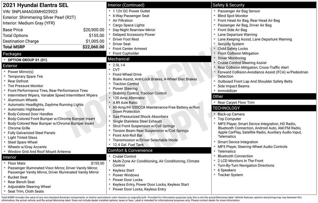 2021 Hyundai Elantra SEL