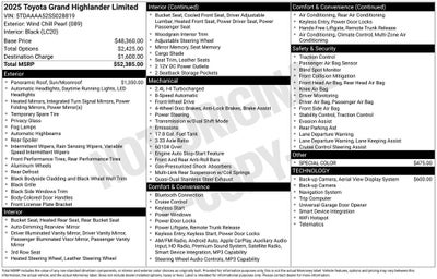 2025 Toyota Grand Highlander Limited