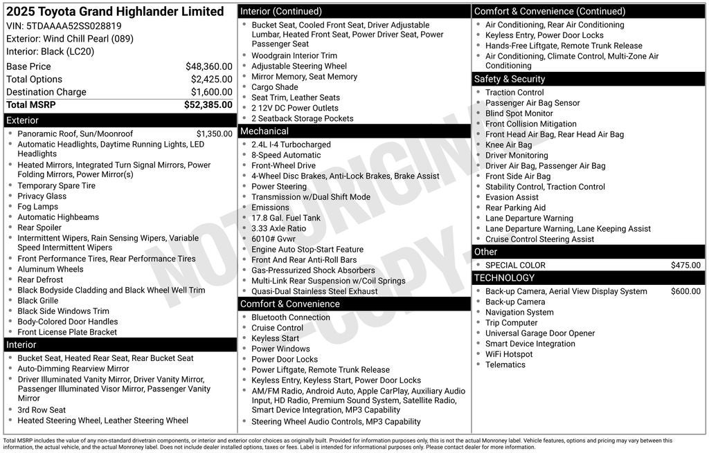 2025 Toyota Grand Highlander Limited