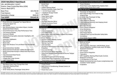 2020 Mazda Mazda3 Base