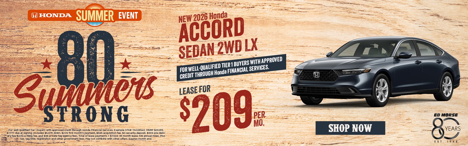 New 2026 Honda Accord Sedan 2WD LX