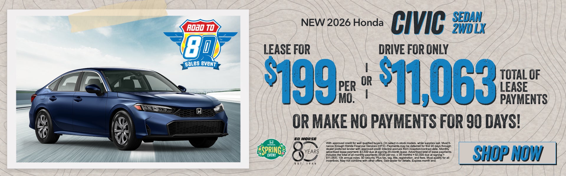 New 2026 Honda Civic Sedan 2WD LX