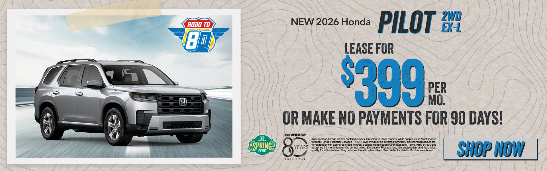 New 2026 Honda Pilot 2WD EX-L