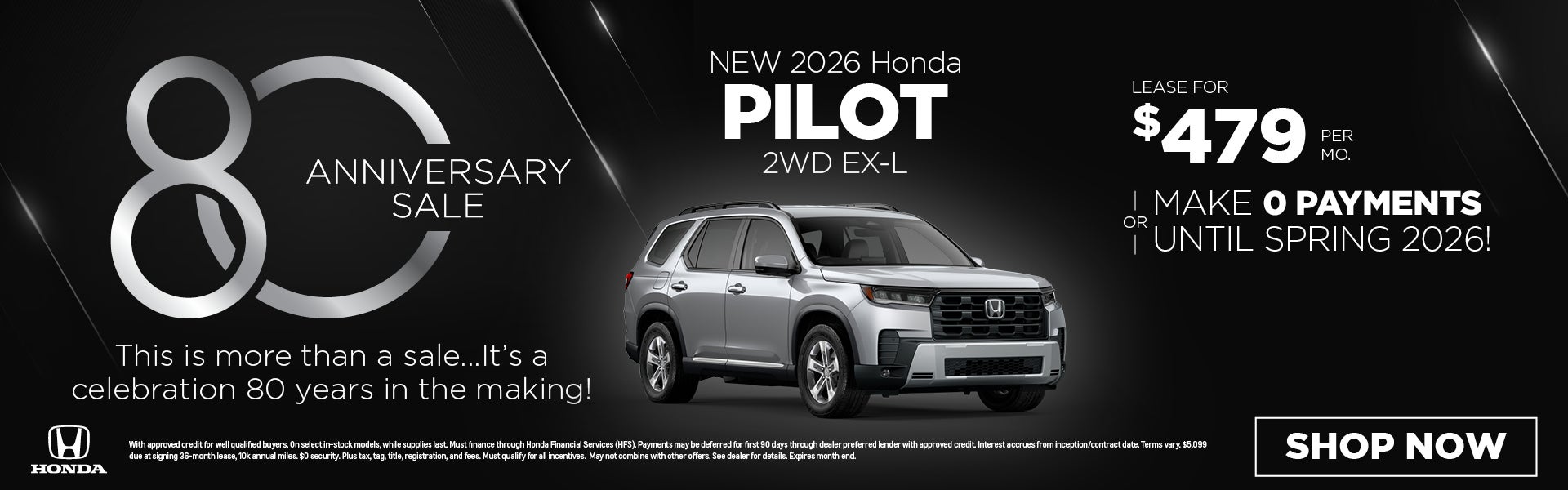 New 2026 Honda Pilot 2WD EX-L