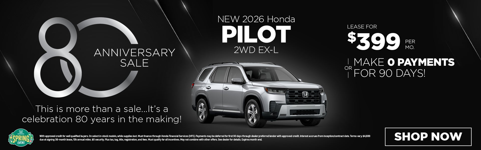 New 2026 Honda Pilot 2WD EX-L