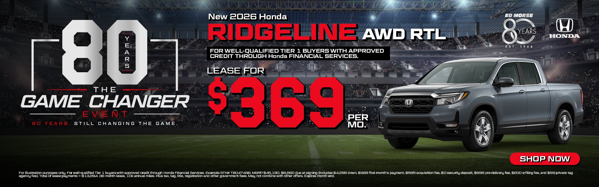 New 2026 Honda Ridgeline AWD RTL