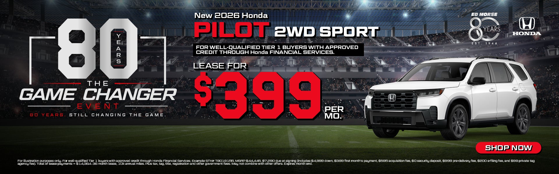 New 2026 Honda Pilot 2WD Sport